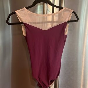 Deep plum and nude mesh Luckyleo.